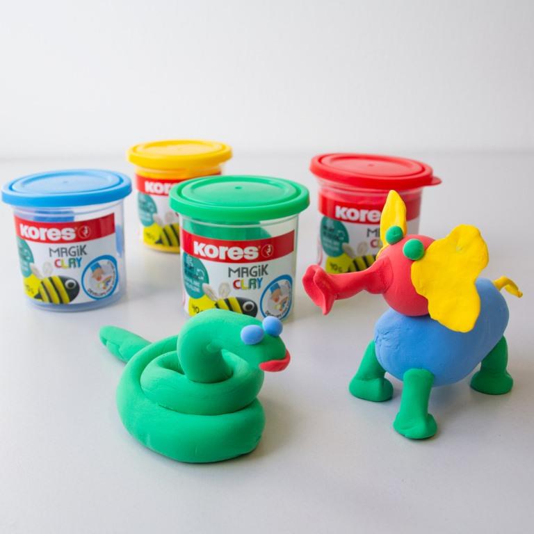 Создай свой волшебный мир с удивительной массой для лепки Kores Magik Clay! 